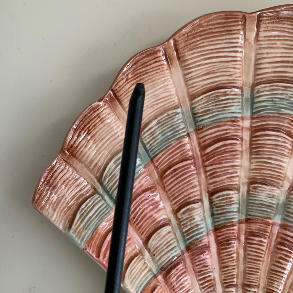 Fitz & Floyd Shell Dish Pink Trinket Plate Decor Beach Ceramic Textured China - Picture 10 of 14